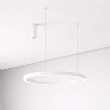 Nova Luce Elowen - lampe suspendue - Ø 80 x 150 cm - 77W LED dimmable inclus - blanc