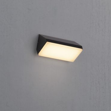 Nova Luce Zenon - applique murale extérieure - 18 x 9 x 7,5 cm - 10W LED inclus - IP65 - anthracite foncé