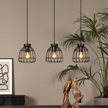 Lucide Filox - lampe suspendue - 80 x 20 x 181,5 cm - noir