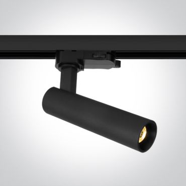 ONE Light COB Compact Cylinder Range - spot sur rail - 13,3 x 3,3 cm - 9W dimmable LED inclus - noir