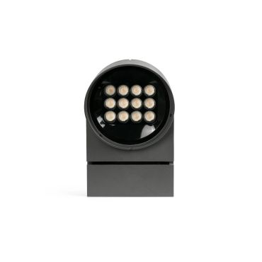 Faro Wall - applique murale extérieure - Ø 16 x 4,7 x 25 cm - 28,5W LED inclus - IP65 - gris foncé