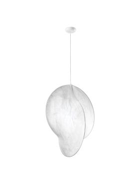 Nova Luce Esperia - lampe suspendue - Ø 62 x 240 cm - blanc sablé