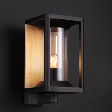 Nova Luce Pacific - applique murale extérieure - 14,5 x 27,6 x 20,6 cm - IP65 - anthracite foncé