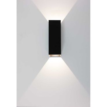 SECONDE CHANCE -Artdelight Vegas - applique murale - 5 x 5 x 15 cm - 2 x 1,5W LED inclus - IP65 - noir