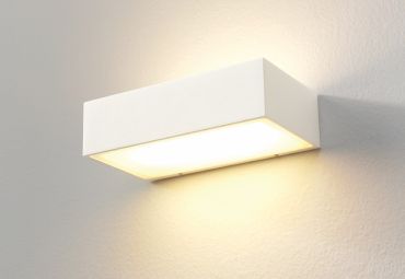 Artdelight Eindhoven150 - applique murale - 18,2 x 10 x 5 cm - 2 x 8W LED dimmable inclus - IP54 - blanc