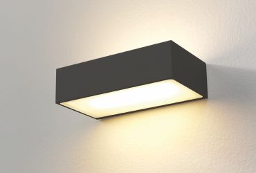 Artdelight Eindhoven150 - applique murale - 18,2 x 10 x 5 cm - 2 x 8W LED dimmable inclus - IP54 - noir