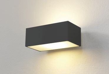 Artdelight Eindhoven100 - applique murale - 13 x 8,2 x 5 cm - 2 x 5W LED dimmable inclus - IP54 - noir