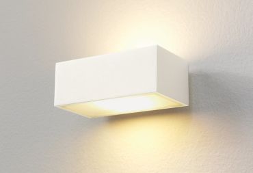 Artdelight Eindhoven100 - applique murale - 13 x 8,2 x 5 cm - 2 x 5W LED dimmable inclus - IP54 - blanc
