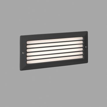 Faro Stripe III - applique encastrée - 23,3 x 7,7 x 10 cm - 5W LED inclus - IP54 - gris foncé