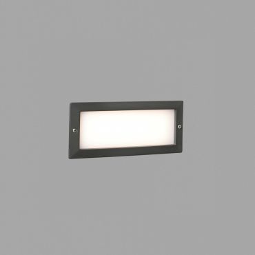 Faro Stripe - applique encastrée - 23,3 x 7,7 x 10 cm - 5W LED inclus - IP54 - gris foncé