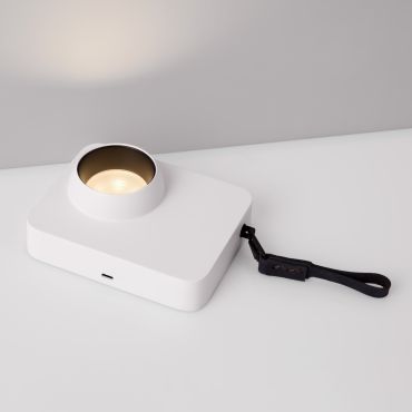 Nova Luce Kedros - lampe à poser rechargeable -  14 x 11 x 5 cm - 3W dimmable LED inclus - blanc