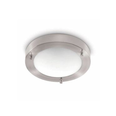 Artdelight Yuca - plafonnier de salle de bain - Ø 18 x 5 cm - 10W LED inclus - IP44 - acier mat