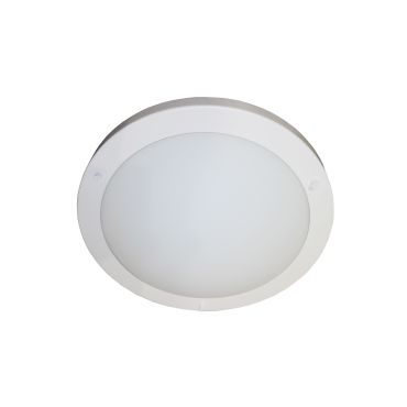 Artdelight Yuca - plafonnier de salle de bain - Ø 30 x 8 cm - 12W LED inclus - IP44 - blanc