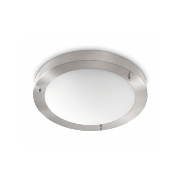 Artdelight Yuca - plafonnier de salle de bain - Ø 30 x 8 cm - 12W LED inclus - IP44 - acier mat