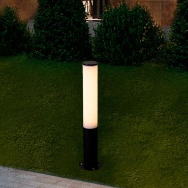 Nova Luce Tube - poteau de jardin - Ø 13 x 60 cm - 14W LED inclus - IP54 - noir sablé