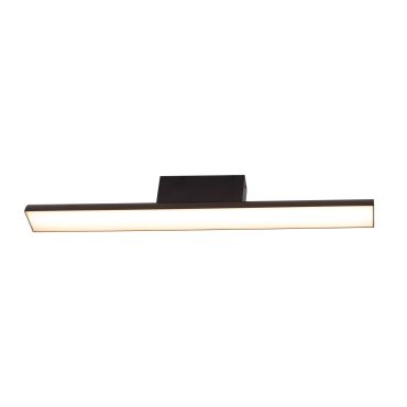 Maxlight Tampa - plafonnier - 60 x 6 x 8,3 cm - 18W LED inclus - IP44 - noir