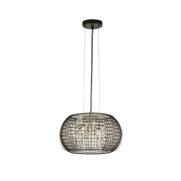 Searchlight Cage - lampe suspendue - Ø 35 x 150 cm - noir mat