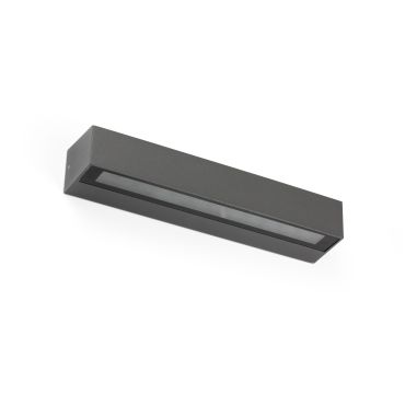 Faro Doro - applique murale - 38 x 7,5 x 5,8 cm - 20W LED inclus - IP65 - gris foncé