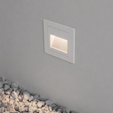 Nova Luce Mono - applique encastrée - 5,8 x 5,8 x 4,5 cm - 3W LED inclus - IP65 - blanc sablé