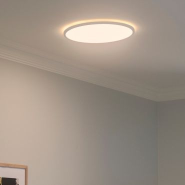 Nordlux Oja - plafonnier - Ø 42,4 x 2,3 cm - 19W LED inclus (3000K/4000K) - blanc