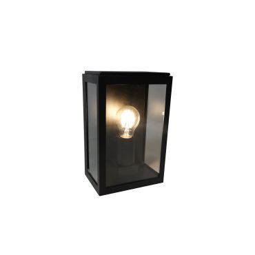 Artdelight Rowin - applique murale - 16 x 11 x 25,2 cm - IP44 - noir