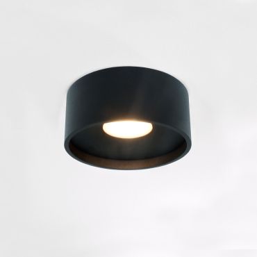 Artdelight Oran - plafonnier - Ø 12 x 5 cm - 10W LED dimmable inclus - IP54 - noir