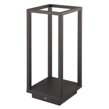 VK Lighting Vathro - lampe sur pied - 14 x 14 x 34 cm - 7W LED inclus - IP54 - anthracite