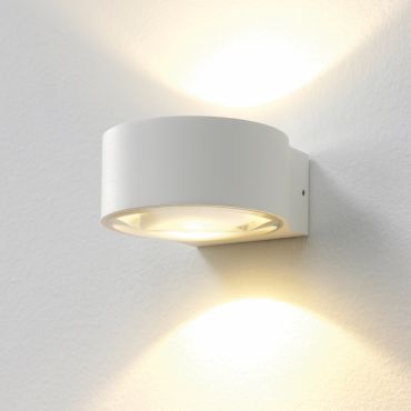 Artdelight Hudson - applique murale - 10,5 x 11,8 x 6,5 cm - 2 x 4W LED dimmable inclus - IP54 - blanc