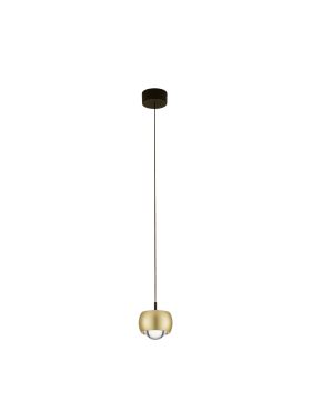Nova Luce Conga - lampe suspendue - Ø 9,6 x 140 cm - 13W LED inclus - or