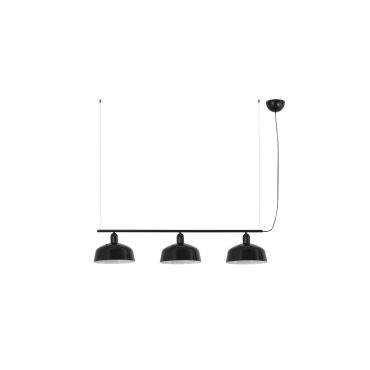 Faro Tatawin M - suspension - 100 x 25 x 210 cm - noir satiné et noir brillant