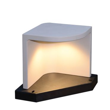 VK Lighting Trigono - lampe sur pied - 30 x 30 x 29 cm - 6,5W LED inclus - IP65 - gris