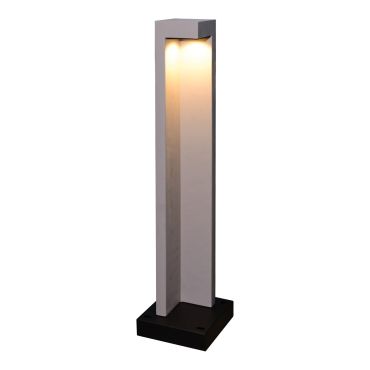 VK Lighting Trigono - lampe de jardin - 18 x 18 x 70 cm - 6,5W LED inclus - IP65 - gris