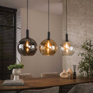 Vico Sfera - lampe suspendue - 95 x 9 x 150 cm - Noir anthracite