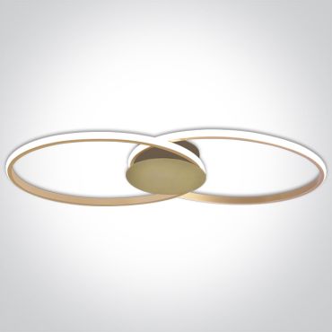 ONE Light Décoratif - plafonnier - 71 x 6 cm - 40W LED dimmable inclus - champagne