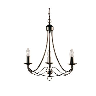 Searchlight Maypole - lustre - Ø 46 x 100 cm - laiton antique