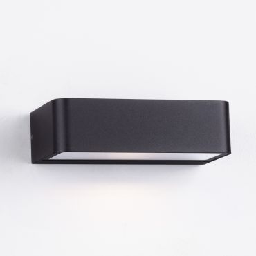 Nova Luce Videno - applique murale solaire extérieure - 20 x 5,5 x 10,3 cm - 2W LED inclus - IP65 - anthracite foncé