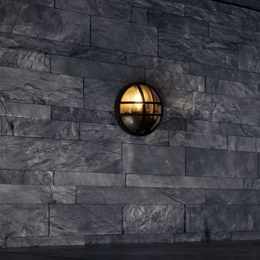 Nova Luce Amel - applique murale extérieure - Ø 17,5 x 10 cm - IP65 - anthracite foncé