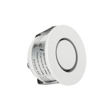 VK Lighting Nyta Round - applique murale - Ø 3,5 x 2,5 cm - 1W LED inclus - blanc