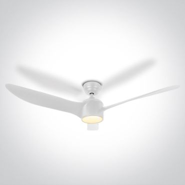 ONE Light White Body - ventilateur de plafond avec lumière et télécommande - Ø 132 x 35 cm - 22W LED inclus - blanc