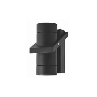 Artdelight Single - applique murale - 8,3 x 11,7 x 16,2 cm - IP54 - noir