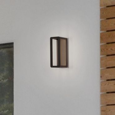 Nova Luce Cosmic - applique murale extérieure - 8,6 x 23 x 12,5 cm - 9W LED inclus - IP65 - anthracite foncé