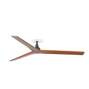 Faro Klim L - ventilateur de plafond avec rosace encastrée - Ø 150 cm - noir mat et noyer foncé