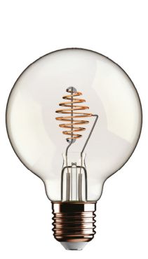 Daylight Italia Lampe LED Spiral Beauty - Ø 12,5 x 17,8 cm - E27 - 4,5W dimmable - 2700K - transparent
