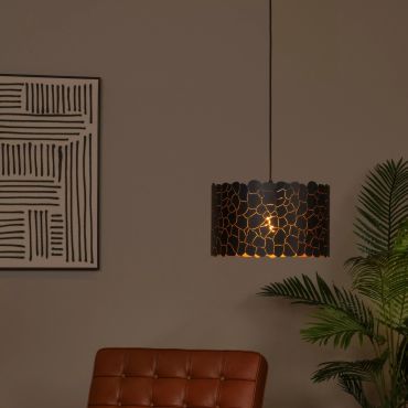 Lucide Almelo - lampe suspendue - Ø 40 x 155 cm - noir