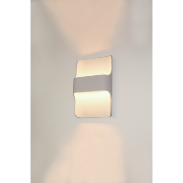 Artdelight Dallas - applique murale - 16 x 7,8 x 24 cm - 2 x 8W LED dimmable inclus - IP65 - blanc
