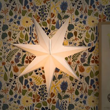 Konstsmide Lumières de Noël - papier 7 étoiles - 60 x 12,5 x 60 cm - blanc