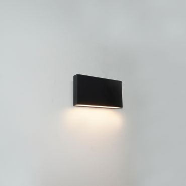 Artdelight Box - applique murale - 17 x 9 x 4 cm - 6,5W LED dimmable inclus - IP65 - noir