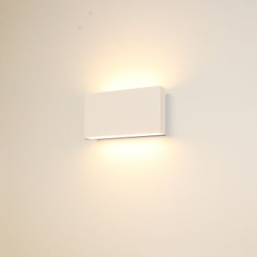 Artdelight Box - applique murale - 17 x 9 x 4 cm - 2 x 6,5W LED dimmable inclus - IP54 - blanc