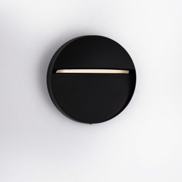 Nova Luce Nectar - applique murale extérieure - Ø 12 x 2,8 cm - 3W LED inclus - IP65 - anthracite foncé