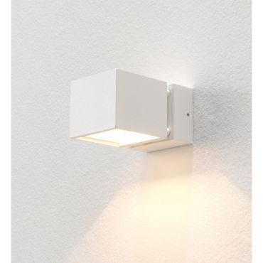 Artdelight Bfeld - applique murale - 12,3 x 8 x 6,8 cm - 2 x 3W LED inclus - IP54 - blanc